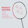 YONEX Graphite Badminton Racquet Astrox Lite Series (G4, 77 Grams, 30 lbs Tension) (Astrox 01 Clear Black Red) view 3