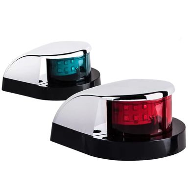 Sebnux LED Boat Navigation Light Red and Green LED Marine Navigation Light Boat Bow Light for Pontoon and Small Boat (Silver New Version)
