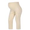 Moily Maternity Pants Wide Leg Solid Color Over Belly Adjustable Leggings Spring Outfit Long Bottoms Apricot XX-Large