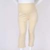 Moily Maternity Pants Wide Leg Solid Color Over Belly Adjustable Leggings Spring Outfit Long Bottoms Apricot XX-Large view 2