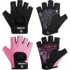 Geyoga 2 Pairs Workout Gloves Adjustable Weight Lifting Gym Exercise Training Breathable Workout Gloves with Full Palm Protection for Men and Women Fitness, Biking, Pull up(Medium,Black, Pink) view 1