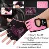 Geyoga 2 Pairs Workout Gloves Adjustable Weight Lifting Gym Exercise Training Breathable Workout Gloves with Full Palm Protection for Men and Women Fitness, Biking, Pull up(Medium,Black, Pink) view 2