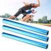 Keenso 3 Pcs Relay Race Baton,Aluminum Alloy Track and Field Relay Baton Sports Relay Race Baton Track and Field Sprint Match Batons(Blue)