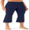 AFITNE Yoga Pants for Women Bootcut Capris with Pockets High Waisted Flare Workout Bootleg Yoga Crop Flared Athletic Gym Pants Navy Blue - XS view 2
