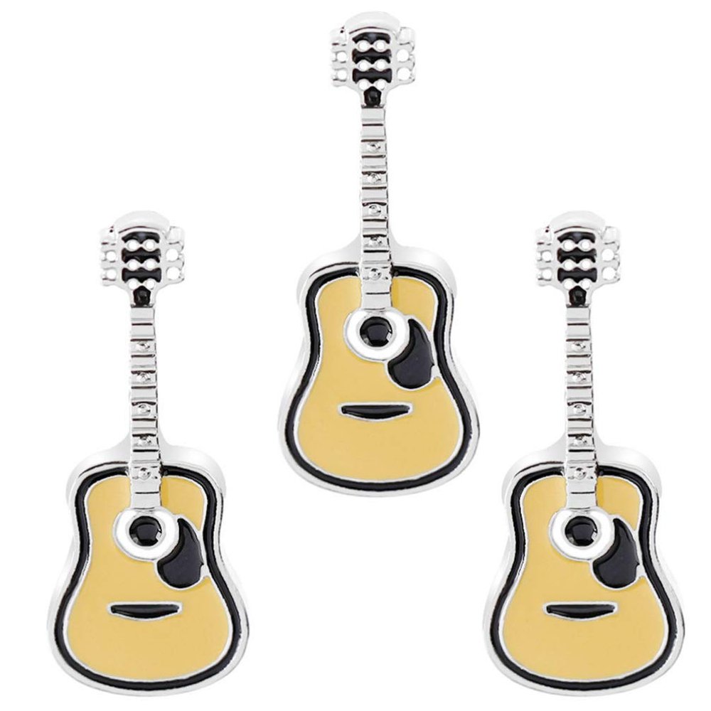3pcs Guitar Brooch Guitar Lapel Pin Guitar Musical Enamel Pins Punk Pin for Bag Coat