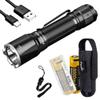 Fenix TK16 v2.0 Tactical Flashlight, 3100 Lumen Long Throw with Two USB-C ARB-L21-5000U and LumenTac Organizer view 1