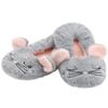 DICUIRD Girl's Animal Slipper Socks, Cartoon Cozy Fleece Indoor kids Slipper, Fluzzy Warm Bedroom Shoes(Gray Mouse,1.5-2.5) view 1