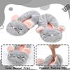 DICUIRD Girl's Animal Slipper Socks, Cartoon Cozy Fleece Indoor kids Slipper, Fluzzy Warm Bedroom Shoes(Gray Mouse,1.5-2.5) view 2