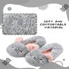 DICUIRD Girl's Animal Slipper Socks, Cartoon Cozy Fleece Indoor kids Slipper, Fluzzy Warm Bedroom Shoes(Gray Mouse,1.5-2.5) view 4