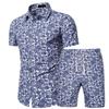 watersouprty Men's 2 Piece Tracksuit Floral Hawaiian Shirt Short Sleeve Shirts and Shorts Sweat Suits Set view 1