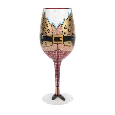 Enesco Lolita Snazzy Santa Wine Glass
