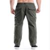 Men's Pull On Cargo Pants Elastic Waist Lightweight Chef Work Casual Lounge Srubs Slacks Army Green Tag 5XL - US 42 view 2