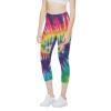AFPANQZ Tie Dye Rainbow Leggings for Women Scrunch Butt Leggings Tummy Control Comfortable Pants Lightweight Casual Athletic Tight Legging Gym Yoga Fitness Workout x-Large Colorful view 2
