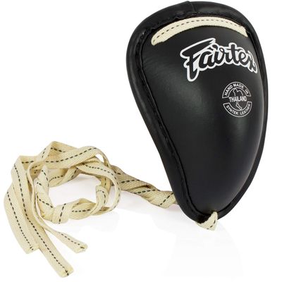 Fairtex Muay Thai GC2 Groin Steep Cup for Combat Sports | Muay Thai & Kickboxing Groin Protection for Men, Youth, & Boys Stainless Steel & Adjustable Fit (XLarge-Black)