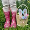 EUXTERPA Kids Toddler Light Up Rain Boots Girls Waterproof Patterns and Glitter Boots with Easy On Handles, Cupcake, Little Kid Size 12 view 2