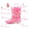EUXTERPA Kids Toddler Light Up Rain Boots Girls Waterproof Patterns and Glitter Boots with Easy On Handles, Cupcake, Little Kid Size 12 view 3