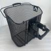 Bicycle Basket Quick Release for Electric Bikes and Non-Electric Bikes, Wide Cross BAR for Display, Wire Mesh, with Swing up Handle with Bracket. Color: Black view 2