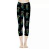 AFPANQZ Trendy Pineapples Womens Leggings Butt Lift Activewear High Waisted Yoga Compression Slimming Pants Stretch Capri Athletic Tummy Control Casual Leggings Large Black Green view 2