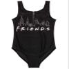 FRIENDS Swimsuit for Girls | Kids F.R.I.E.N.D.S Black Swimming Costume 11-12 Years view 1