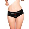 Custom Text Underwear Property of Name Rose Black Women's High-Cut Brief Panty Underwear with Name for Girl Friend Wife XL view 2