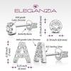 Initial Earrings For Women Mom Girlfriend, A-Z Alphabets Letters Earrings Sterling Silver Nickel Free Sensitive Earrings Studs (T) view 3