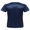 Alvivi Mens Satin Pajamas Nighshirt V Neck Short Sleeve Comfy Pj Set Blouses Sleepwear Loungewear Navy_Blue Medium view 2