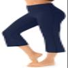 AFITNE Yoga Pants for Women Bootcut Capris with Pockets High Waisted Flare Workout Bootleg Yoga Crop Flared Athletic Gym Pants Navy Blue - XXL view 1
