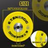 E.T.ENERGIC 35Lb Bumper Plate Odorless with 2" Opening Olympic Weight Plate with Hard Chrome Insert Strength Training view 4