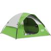 CAMPROS CP Tent 3 Person Camping Tents, Gifts for Family Waterproof Windproof Backpacking Tent with Top Rainfly, Easy Set up Small Lightweight Dome Tents, Hiking Beach - Green view 1