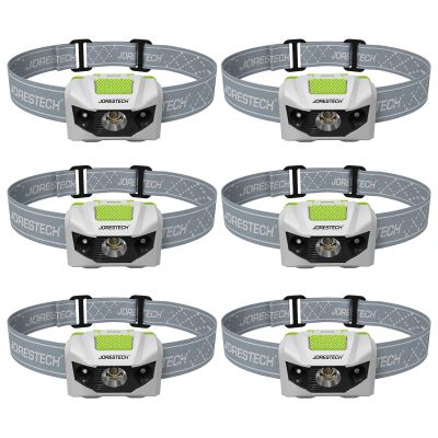 JORESTECH LED Headlamp Flashlight  IPX4 Water Resistant with 4 Modes for Camping, Hiking, Repairing, etc. (6, White)