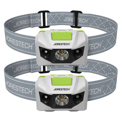 JORESTECH LED Headlamp Flashlight  IPX4 Water Resistant with 4 Modes for Camping, Hiking, Repairing, etc. (2, White)