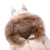 Letuwj Baby Girls Boys Winter Hooded Snowsuit Puffer Down Jacket with Snow Ski Bib Pants 2-Piece Set Beige 120cm view 3