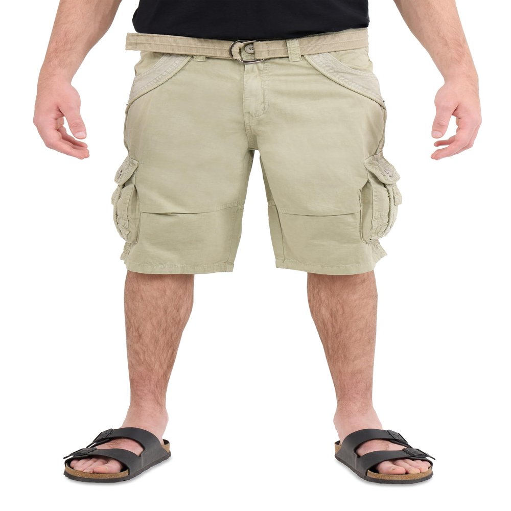 X RAY Mens Cargo Shorts Camo & Solid Colors 12.5" Inseam Knee Length Classic Fit Multi Pocket (Big and Tall Shorts for Men), Twill Taped Stone, 32