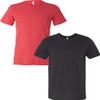 Bella Canvas Unisex Crew Neck Triblend Short Sleeve Tee (2-Pack) XL-Red-BlackHeather view 1