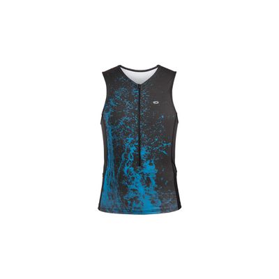 SUGOi Men's RPM Tri Tank (Azure Water Fluidity, Small)