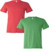 Bella Canvas Unisex Crew Neck Triblend Short Sleeve Tee (2-Pack) 2XL-Red-Green view 1