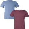 BELLA+CANVAS Unisex Crew Neck Triblend Short Sleeve Tee (2-Pack) MED-Blue-Maroon view 1