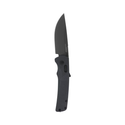 SOG Flash AT Daily Carry Ambidextrous Straight Pocket Folding Knife| Ergonomic Handle & Deep-Carry Clip | D2 Steel Blade, Urban Grey