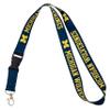 Desert Cactus University of Michigan Lanyard Wolverines UM U of M Go Blue Hail Car Keys ID Badge Holder Lanyard Keychain Detachable Breakaway Snap Buckle (Blue) view 1