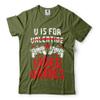 Vday Funny Shirt V is for Video Games Funny Valentines Day Gamer Gift T-Shirt X-Large Black view 2