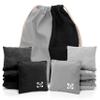 Play Platoon Professional Cornhole Bags - Set of 8 Regulation All Weather Two Sided Improved Bean Bags for Pro Corn Hole Game - 4 Silver & 4 Black view 1