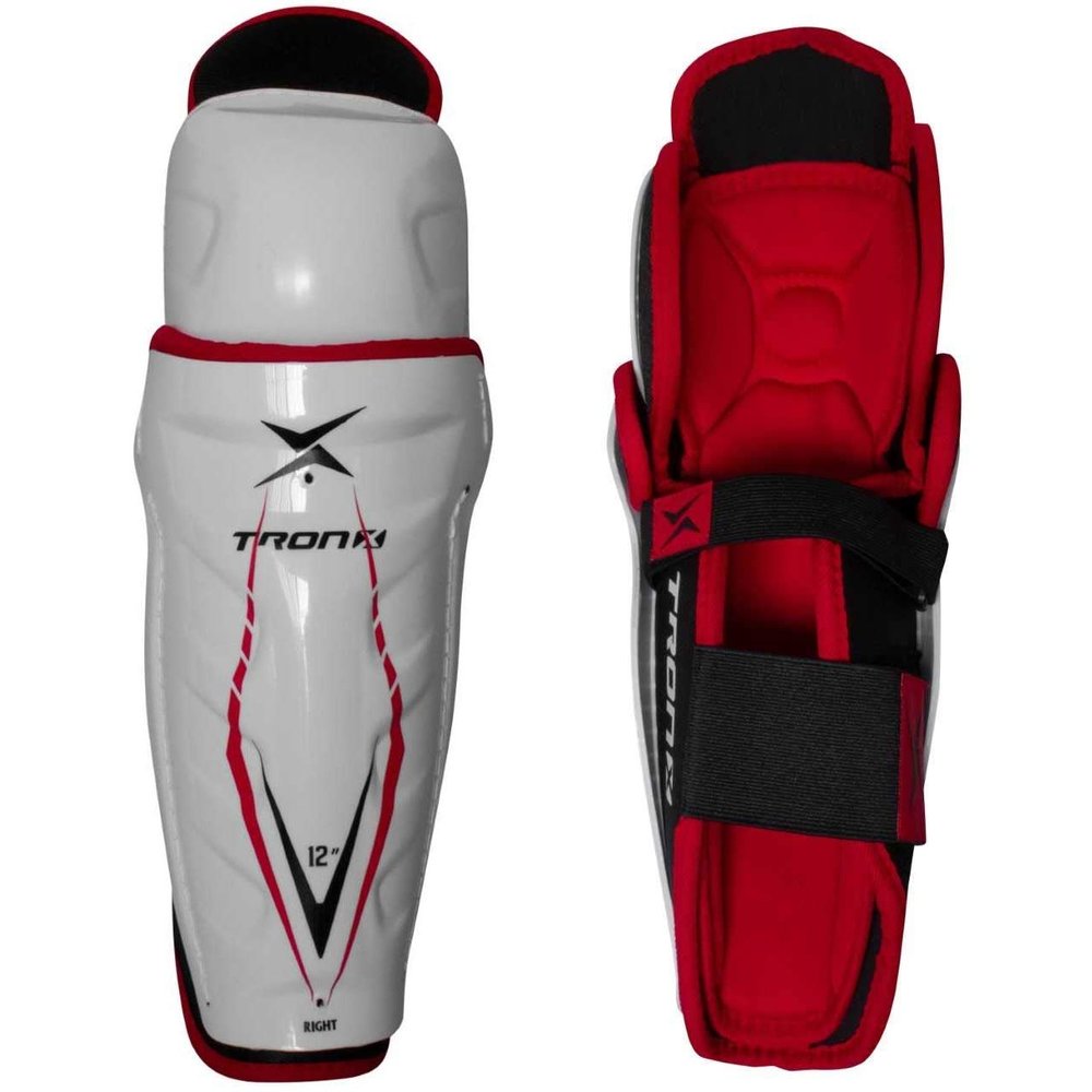TronX Force Senior Adult Ice Hockey Shin Guards (17 Inch - 6'2" +)