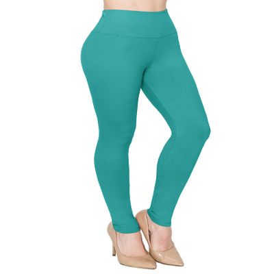 ALWAYS Women's Super High Waist Leggings - Premium Buttery Soft Yoga Workout Stretch Solid Pants Teal Plus Size