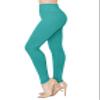 ALWAYS Women's Super High Waist Leggings - Premium Buttery Soft Yoga Workout Stretch Solid Pants Teal Plus Size view 2