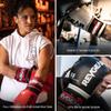 Revgear S5 Leather Muay Thai & Kickboxing Gloves with Handwrap Compartment - Ideal MMA, Training Boxing Gear (Red/Black, 14OZ) view 2