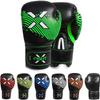 FightX Kids Boxing Gloves for 3-8 Years 4 6 Oz Training MMA Boys Girls Kickboxing Punching Gloves for Training, Punching Bag, Muay Thai, MMA (Black/Green, 4oz) view 1