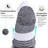 SITOISBE No Show Sports Compression Running Socks for Men Women Circulation 8-pairs, Low Cut Cushioned Socks Moisture Wicking Arch Support for Planter Faciatis Golf Exercise, Gray White, Large view 4