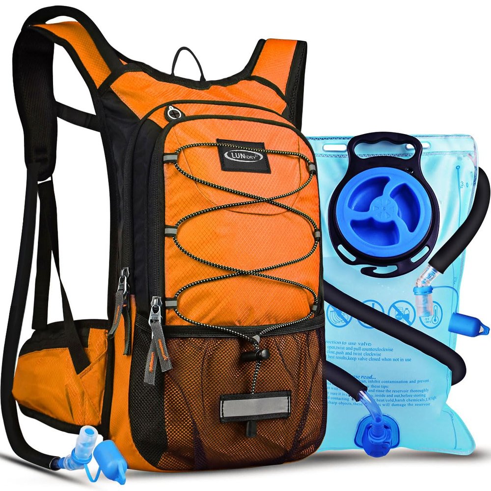 Lunidry Insulated Hydration Pack Backpack with 3L BPA Free Leak-Proof Water Bladder, Keep Liquids Cool for Up to 5 Hours, Daypack for Hiking, Running, Cycling, Hunting, Climbing