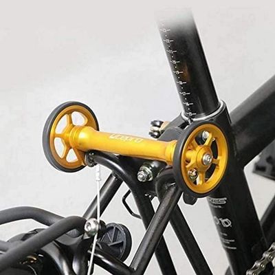 London Craftwork Eazy Wheels Extender for Brompton Folding Bicycle in Gold Easy Wheels Extension (Extender Only (No Eazy Wheels))