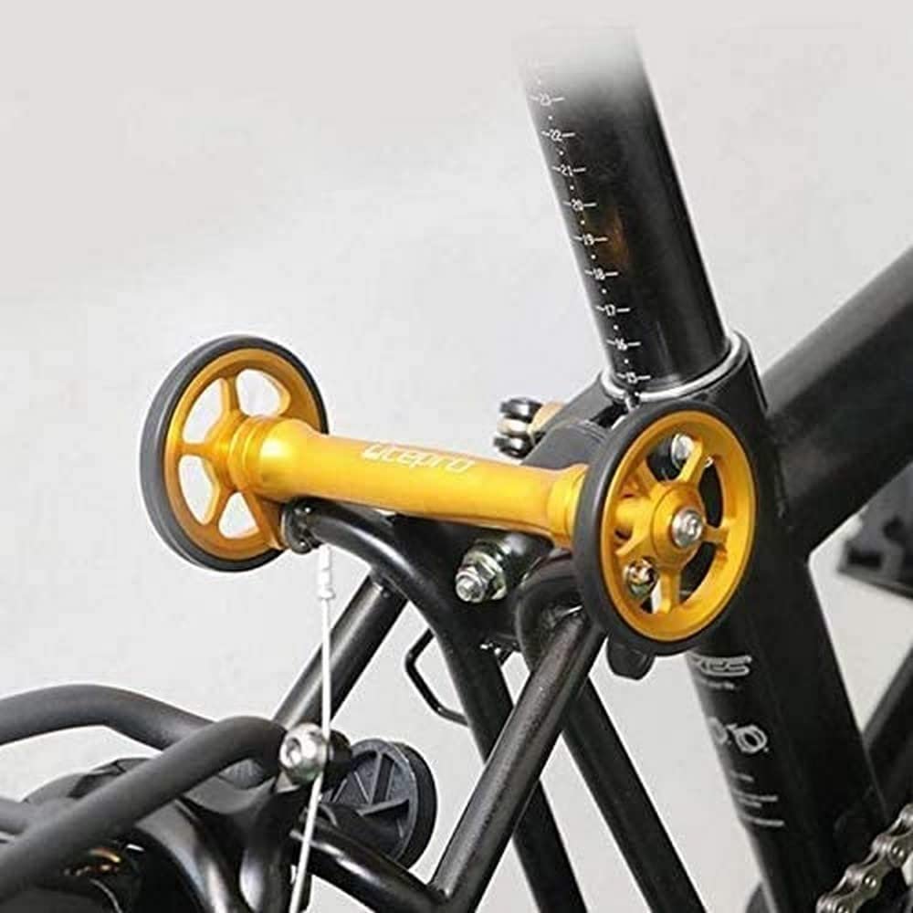 London Craftwork Eazy Wheels Extender for Brompton Folding Bicycle in Gold Easy Wheels Extension (Extender Only (No Eazy Wheels))